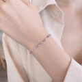 wholesale S925 silver fashion retro creative bone handmade design trendy hip-hop style versatile bracelet-0-3