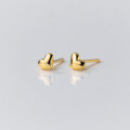 wholesale S925 Sterling Silver Small and Exquisite Smooth Mini Heart Stud Earrings, Fresh and Sweet Ear Accessories M04025-0-4