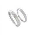 wholesale S925 Sterling Silver Love at First Sight Couple Rings for Men and Women, Ins Style, Niche, Light Luxury, High-End Feel Matching Band Rings-0-4