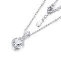 wholesale S925 Sterling Silver Women's Heart Necklace, Luxe and Sophisticated Amazon Cross-Border New Arrival Pure Silver Pendant Necklace with Heart-Shaped Charm-0-4