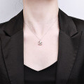 Sterling Silver Summer Fairy Tale Pony Necklace with Moissanite Pendant-0-1