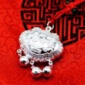 wholesale S999 Pure Silver Fu Character Longevity Lock Necklace for Babies and Infants, Full Moon and Birthday Celebration, Peace and Good Luck Pendant-0-6