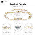 S925 Sterling Silver Zirconia Full Tennis Bracelet with Dazzling Pavé-0-14
