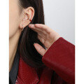 wholesale S925 Sterling Silver EA627 Korean Version Ins Minimalist Niche Design Versatile Asymmetric U-Shaped Ear Clasp for Women-0-2