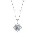 Sterling Silver Moissanite Ins-style Minimalist Pendant Necklace-0-3