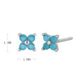 wholesale 925 Sterling Silver Zircon Flower Star Stud Earrings for women-0-13