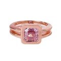 wholesale 925 Sterling Silver, Morgan Pink Tower 7*7mm High-Carbon Diamond Ring for Women, European and American New Style, High-End Feel-0-4