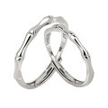 wholesale S925 Sterling Silver Maker's Ancient Style Bamboo Node Couple Rings, Unisex Niche Luxury Valentine's Day Gift for Her-0-4