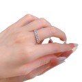 wholesale S925 Silver Full Four-Prong Setting Zirconia Ring, New Wholesale European and American Fashion Ring for Women-0-4