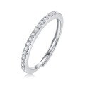 18k Gold Plated 925 Silver Moissanite Stacking Ring, Luxe Women's Jewelry-0-3