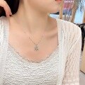 wholesale Maker S925 Sterling Silver & Copper Coin Ruyi Lock Minimalist Pendant Necklace for Women, Small and Trendy, Versatile Collarbone Chain, Birthday Gift-0-3