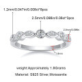 wholesale 18K Gold Plated S925 Sterling Silver Cross-Border Hot-Selling New Moissanite Ring, Moissanite Closed Ring Wholesale-0-5