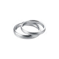 wholesale 925 Sterling Silver Brushed Matte Minimalist Vintage Plain Couple Rings for Men and Women R00201-0-4