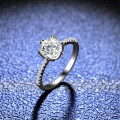 925 Sterling Silver Moissanite Maple Leaf Six-Prong Crown Ring for Women Wholesale-0-2