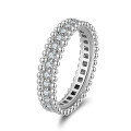 wholesale S925 Sterling Silver Ring with 5A Ultra Sparkling Zircon, Stackable Rings Band-0-0