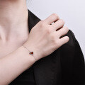 S925 Silver Red Agate Gourd Bracelet, New Style Lucky Wealth Fashion-0-2