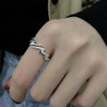 wholesale S925 Sterling Silver Harajuku Style Ins Lightning Open Ring Trendy Fashion Unisex-0-2