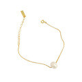 wholesale S925 Sterling Silver ST198 Korean Version Ins Small Design Sense Minimalist Temperament Versatile Texture Freshwater Pearl Bracelet for Women-0-4