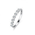 925 Silver Moissanite Ring Women's Seven-Star Row Ring-0-4