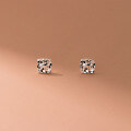 wholesale S925 sterling silver square crushed ice earrings, Korean-style fashionable and versatile, ins-style niche ear accessories M05338-0-2