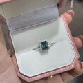 S925 Silver Gold-Plated 2ct Radiant Moissanite Ring-0-0