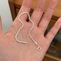 wholesale S925 Sterling Silver Korean Hemp Rope Woven Bracelet, Light Luxury Style, Korean Version Minimalist Versatile Hand Accessory with a High-End Fashionable Feel-Sterling silver