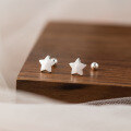 wholesale 999 Sterling Silver Exquisitely Simple Advanced Niche Design Fresh and Delicate Star Earrings M06235-0-4