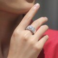 Sterling Silver Moissanite Full Pavé Men's Ring, Classic Hot-Style Male Jewelry-0-1