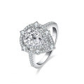 Sterling Silver Moissanite Ring Women's Luxury 2ct Pear Shape-0-0