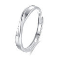wholesale S925 Sterling Silver Original Design High-end Couple Rings Adjustable Plain Band Rings Valentine's Day Gift-0-113