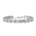 wholesale S925 Sterling Silver European and American INS New Women's Bracelet Dopamine Colorful Zircon High-End Fashion Versatile Series Jewelry-0-14