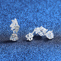 S925 Sterling Silver Moissanite Mini Pearl Earrings, Wholesale Luxury Style-0-0
