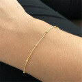 wholesale S925 Sterling Silver, Gold Bead, Versatile Layering Bracelet, Ins Style, Minimalist Design, High-end Accessory-0-4