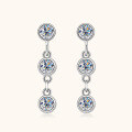 wholesale S925 sterling silver versatile and elegant moissanite drop earrings for women, fringe earrings with unique small-scale design, wholesale-0-0