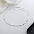 wholesale S925 Sterling Silver Trendy Square Link Chopard Fox Tail Chain Necklace for Women, Hip-hop Cool Collarbone Piece-0-2