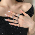 wholesale S925 silver cross-border trendy women's ring with coiled design, minimalist style, adjustable band-0-2