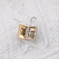 wholesale S925 silver plated 14K gold two-tone tea quartz lock pendant with French retro, style, openable design-0-2