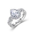 wholesale 925 Silver Exaggerated and Grand 19CT Moissanite Ring for Women, Classic European and American Style, Fashionable and Versatile Full Diamond Ring Wholesale-0-4
