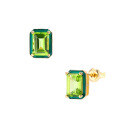wholesale 925 Sterling Metal Geometric Pastel Green Olive Ear Studs for Women, Crystal Earrings, Enamel Square Ear Accessories Wholesale-0-4