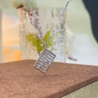 wholesale Silver S999 Maker's Abacus Necklace, Auspicious and Stylish Retro Vintage Minimalist Design High-End Collarbone Chain-Pure Silver Abacus Necklace>Pure Silver