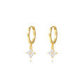 wholesale S925 Sterling Silver Light Luxury Geometric Teardrop Zircon Earrings With Short Tassels-0-4