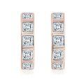 wholesale S925 silver gold-plated 25mm princess cut moissanite unisex couple earrings for cross-border wholesale-0-7