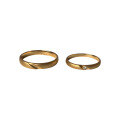 wholesale 18K gold couple rings ancient method gold inheritance ring sandblasting process men and women marriage proposal matching rings simple 750-0-4