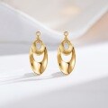 24K Gold-Plated Silver Needle Hand-Filigree Retro Vintage Ins Style Minimalist Earring Wholesale-0-11