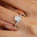 S925 Silver Moissanite Ring, 1ct Six-Prong V-Shaped Fashion Jewelry for Drop Shipping-0-1