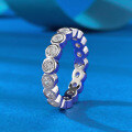 wholesale S925 Silver Jewelry New Style Zircon Round Full Diamond European and American Fashion Wholesale Ring Band-0-1