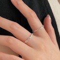 wholesale S925 Sterling Silver Korean Style Minimalist Small Delicate Adjustable Pig Nose Ring for Women-0-3