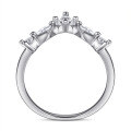wholesale 925 Sterling Silver Plated Rose Gold V-Shaped Index Finger Crown Ring for Women, Cross-Border E-Commerce Bestseller in Europe and America-0-2