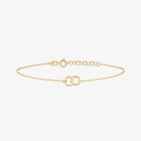 wholesale S925 Sterling Silver Dual Loop Circle Women's Bracelet,ins。-Gold 925 silver