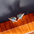 wholesale S925 sterling silver romantic and unique vintage-inspired heart-shaped earrings, versatile for daily wear, minimalist and elegant-0-3